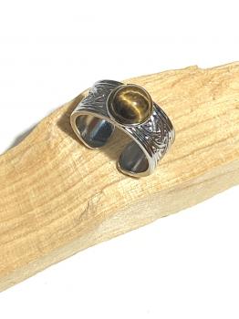 Bague oeil de tigre ethnique
